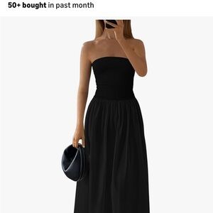 Chic Black Strapless Dress
